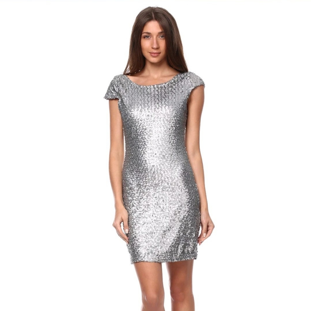 Silver Sequin Dress